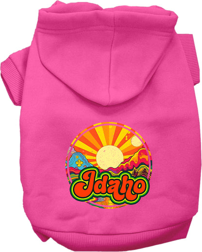 Pet Dog & Cat Screen Printed Hoodie for Small to Medium Pets (Sizes XS-XL), "Idaho Mellow Mountain"