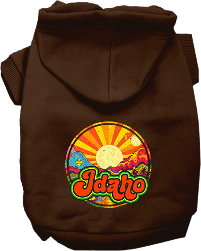 Pet Dog & Cat Screen Printed Hoodie for Small to Medium Pets (Sizes XS-XL), "Idaho Mellow Mountain"