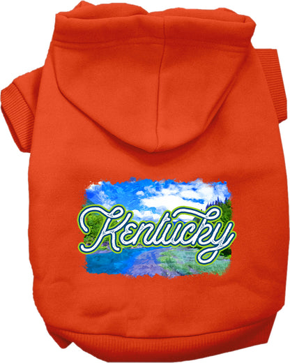 Pet Dog & Cat Screen Printed Hoodie for Small to Medium Pets (Sizes XS-XL), "Kentucky Summer"