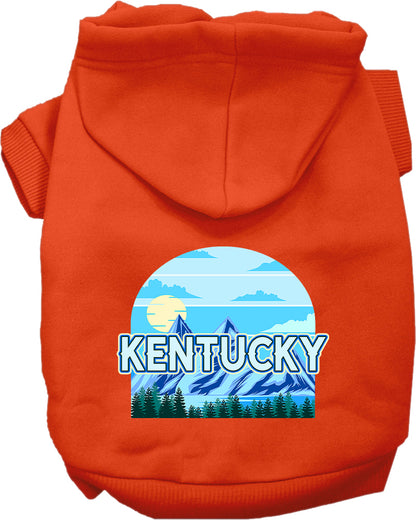 Pet Dog & Cat Screen Printed Hoodie for Small to Medium Pets (Sizes XS-XL), "Kentucky Trailblazer"