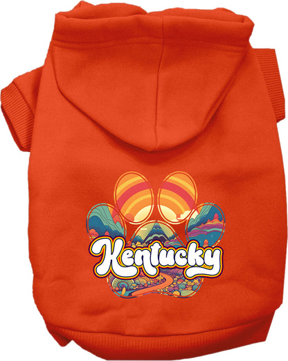 Pet Dog & Cat Screen Printed Hoodie for Small to Medium Pets (Sizes XS-XL), "Kentucky Groovy Summit"