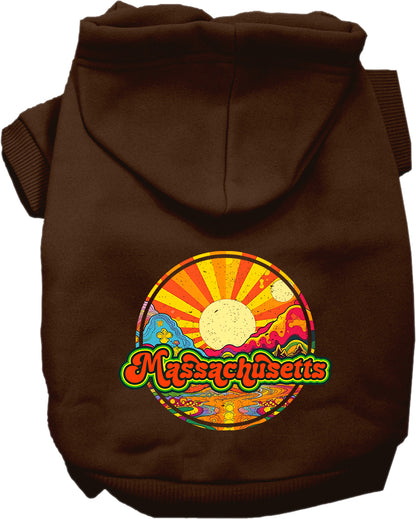 Pet Dog & Cat Screen Printed Hoodie for Small to Medium Pets (Sizes XS-XL), "Massachusetts Mellow Mountain"