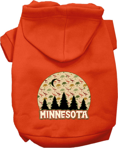 Pet Dog & Cat Screen Printed Hoodie for Small to Medium Pets (Sizes XS-XL), "Minnesota Under The Stars"