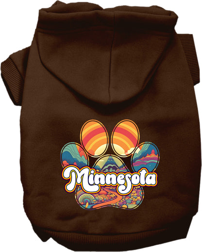 Pet Dog & Cat Screen Printed Hoodie for Small to Medium Pets (Sizes XS-XL), "Minnesota Groovy Summit"