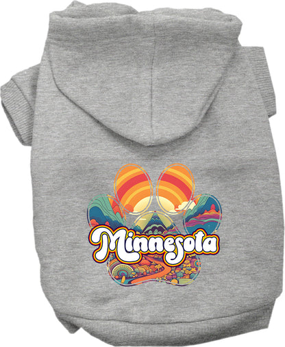 Pet Dog & Cat Screen Printed Hoodie for Small to Medium Pets (Sizes XS-XL), "Minnesota Groovy Summit"