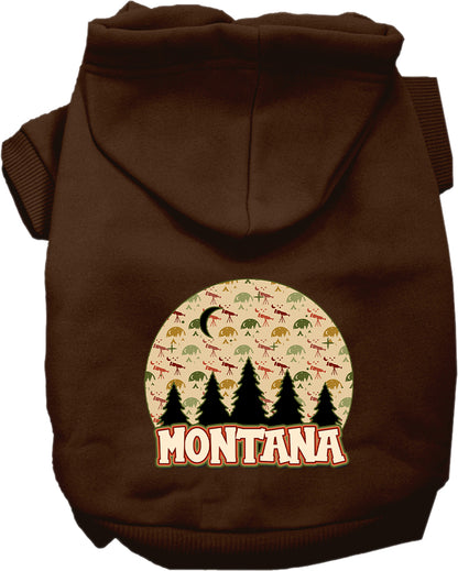 Pet Dog & Cat Screen Printed Hoodie for Small to Medium Pets (Sizes XS-XL), "Montana Under The Stars"