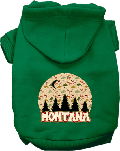 Pet Dog & Cat Screen Printed Hoodie for Small to Medium Pets (Sizes XS-XL), "Montana Under The Stars"