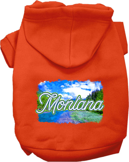 Pet Dog & Cat Screen Printed Hoodie for Small to Medium Pets (Sizes XS-XL), "Montana Summer"