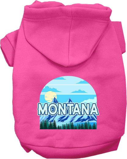 Pet Dog & Cat Screen Printed Hoodie for Small to Medium Pets (Sizes XS-XL), "Montana Trailblazer"