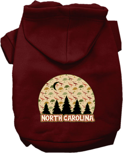 Pet Dog & Cat Screen Printed Hoodie for Small to Medium Pets (Sizes XS-XL), "North Carolina Under The Stars"