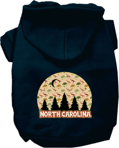 Pet Dog & Cat Screen Printed Hoodie for Small to Medium Pets (Sizes XS-XL), "North Carolina Under The Stars"