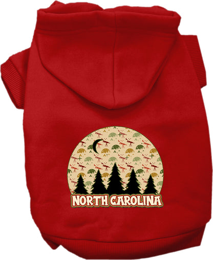 Pet Dog & Cat Screen Printed Hoodie for Small to Medium Pets (Sizes XS-XL), "North Carolina Under The Stars"