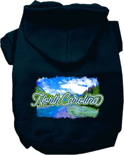 Pet Dog & Cat Screen Printed Hoodie for Small to Medium Pets (Sizes XS-XL), "North Carolina Summer"