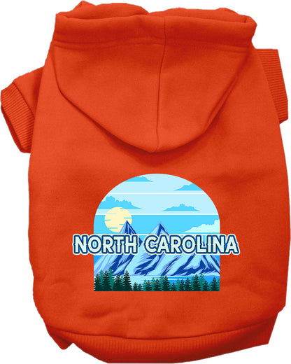 Pet Dog & Cat Screen Printed Hoodie for Small to Medium Pets (Sizes XS-XL), "North Carolina Trailblazer"