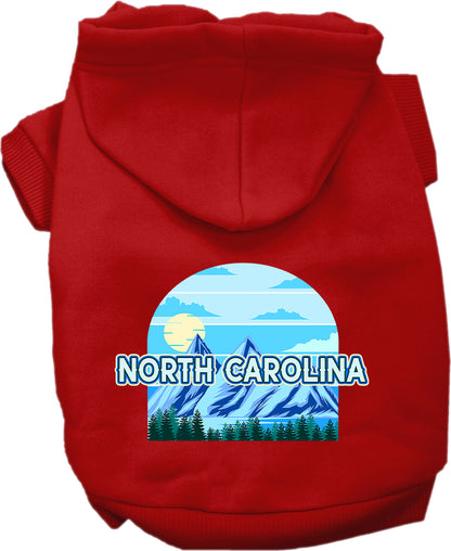 Pet Dog & Cat Screen Printed Hoodie for Small to Medium Pets (Sizes XS-XL), "North Carolina Trailblazer"