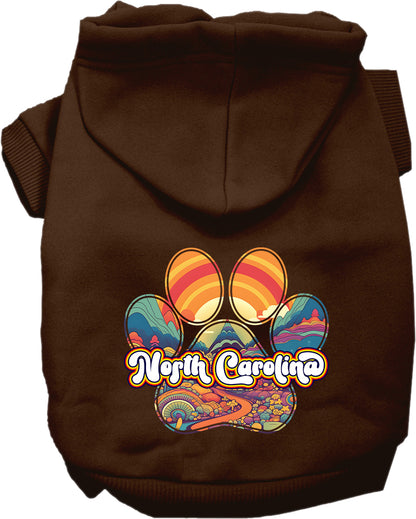 Pet Dog & Cat Screen Printed Hoodie for Small to Medium Pets (Sizes XS-XL), "North Carolina Groovy Summit"