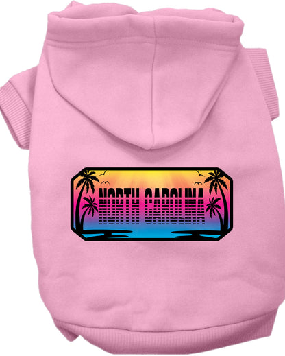 Pet Dog & Cat Screen Printed Hoodie for Small to Medium Pets (Sizes XS-XL), "North Carolina Beach Shades"