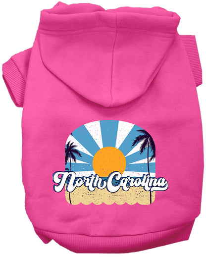 Pet Dog & Cat Screen Printed Hoodie for Small to Medium Pets (Sizes XS-XL), "North Carolina Coast"