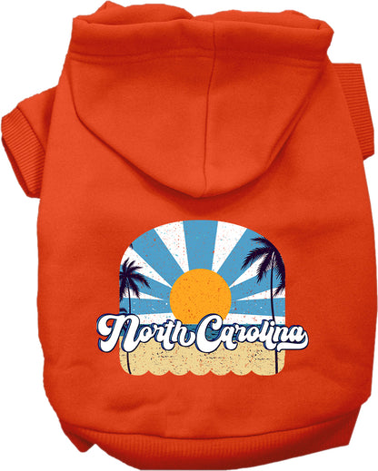 Pet Dog & Cat Screen Printed Hoodie for Small to Medium Pets (Sizes XS-XL), "North Carolina Coast"