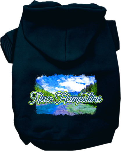 Pet Dog & Cat Screen Printed Hoodie for Small to Medium Pets (Sizes XS-XL), "New Hampshire Summer"