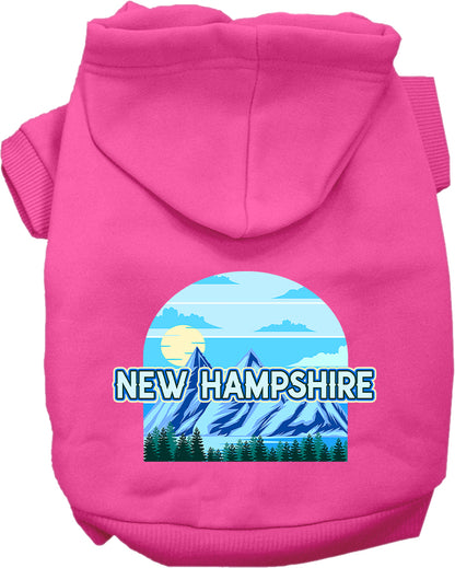 Pet Dog & Cat Screen Printed Hoodie for Small to Medium Pets (Sizes XS-XL), "New Hampshire Trailblazer"