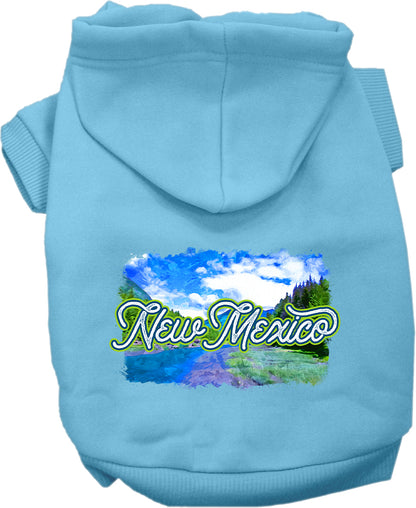 Pet Dog & Cat Screen Printed Hoodie for Small to Medium Pets (Sizes XS-XL), "New Mexico Summer"