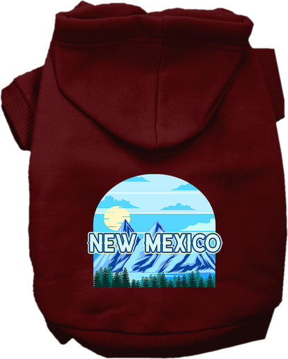 Pet Dog & Cat Screen Printed Hoodie for Small to Medium Pets (Sizes XS-XL), "New Mexico Trailblazer"