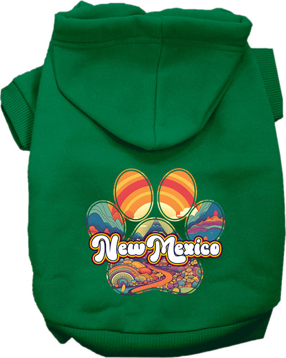 Pet Dog & Cat Screen Printed Hoodie for Small to Medium Pets (Sizes XS-XL), "New Mexico Groovy Summit"