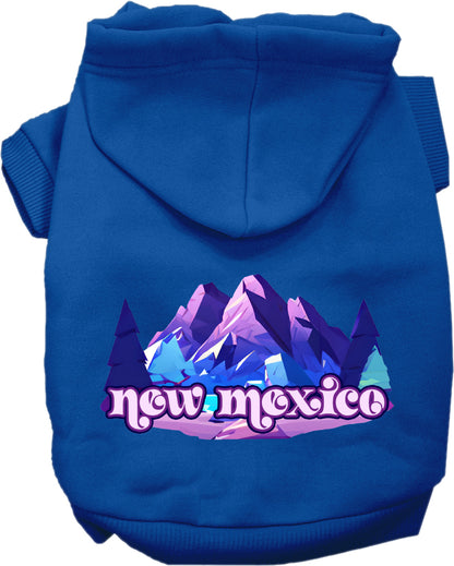 Pet Dog & Cat Screen Printed Hoodie for Small to Medium Pets (Sizes XS-XL), "New Mexico Alpine Pawscape"