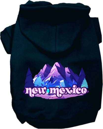 Pet Dog & Cat Screen Printed Hoodie for Small to Medium Pets (Sizes XS-XL), "New Mexico Alpine Pawscape"