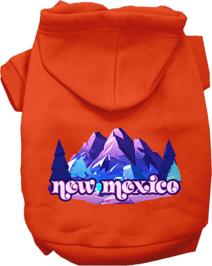 Pet Dog & Cat Screen Printed Hoodie for Small to Medium Pets (Sizes XS-XL), "New Mexico Alpine Pawscape"