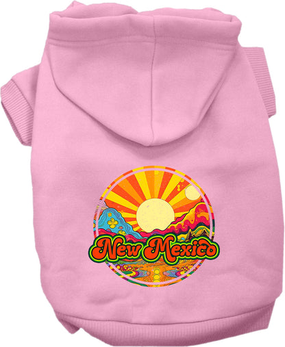 Pet Dog & Cat Screen Printed Hoodie for Small to Medium Pets (Sizes XS-XL), "New Mexico Mellow Mountain"