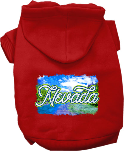 Pet Dog & Cat Screen Printed Hoodie for Small to Medium Pets (Sizes XS-XL), "Nevada Summer"