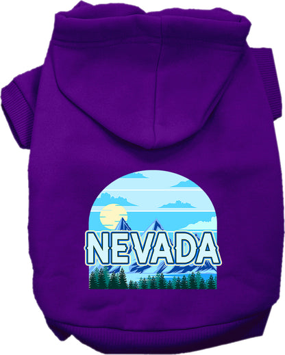 Pet Dog & Cat Screen Printed Hoodie for Small to Medium Pets (Sizes XS-XL), "Nevada Trailblazer"