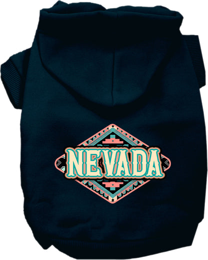 Pet Dog & Cat Screen Printed Hoodie for Small to Medium Pets (Sizes XS-XL), "Nevada Peach Aztec"