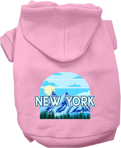 Pet Dog & Cat Screen Printed Hoodie for Small to Medium Pets (Sizes XS-XL), "New York Trailblazer"