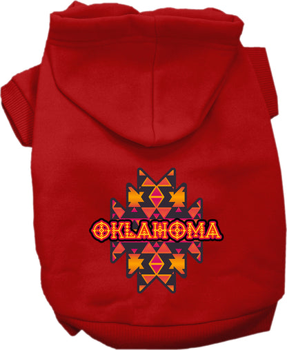 Pet Dog & Cat Screen Printed Hoodie for Small to Medium Pets (Sizes XS-XL), "Oklahoma Navajo Tribal"