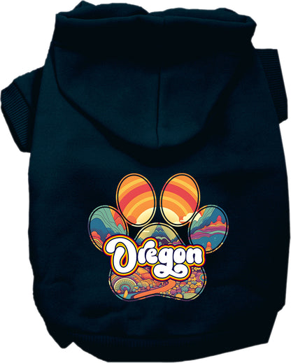 Pet Dog & Cat Screen Printed Hoodie for Small to Medium Pets (Sizes XS-XL), "Oregon Groovy Summit"