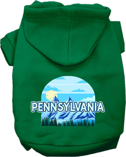 Pet Dog & Cat Screen Printed Hoodie for Small to Medium Pets (Sizes XS-XL), "Pennsylvania Trailblazer"