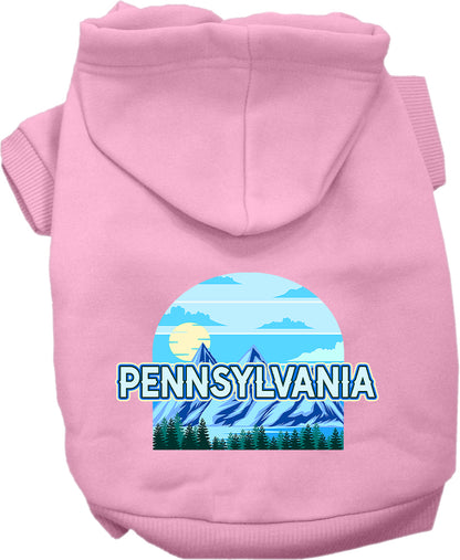 Pet Dog & Cat Screen Printed Hoodie for Small to Medium Pets (Sizes XS-XL), "Pennsylvania Trailblazer"