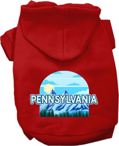 Pet Dog & Cat Screen Printed Hoodie for Small to Medium Pets (Sizes XS-XL), "Pennsylvania Trailblazer"