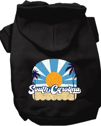 Pet Dog & Cat Screen Printed Hoodie for Small to Medium Pets (Sizes XS-XL), "South Carolina Coast"