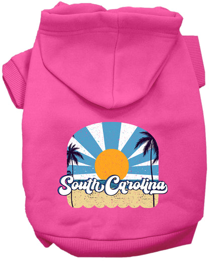 Pet Dog & Cat Screen Printed Hoodie for Small to Medium Pets (Sizes XS-XL), "South Carolina Coast"