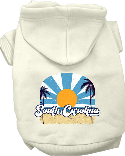 Pet Dog & Cat Screen Printed Hoodie for Small to Medium Pets (Sizes XS-XL), "South Carolina Coast"