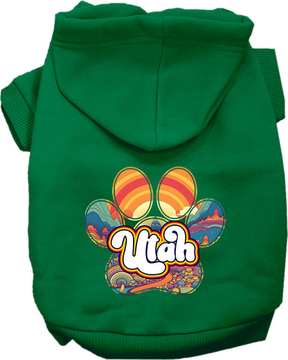 Pet Dog & Cat Screen Printed Hoodie for Small to Medium Pets (Sizes XS-XL), "Utah Groovy Summit"