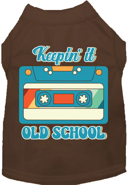 Fun Cat or Dog Shirt for Pets "Keepin it Old School"