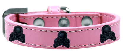 Collar de moda con widget para perros, cachorros y mascotas, "Calaveras negras"