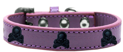 Collar de moda con widget para perros, cachorros y mascotas, "Calaveras negras"