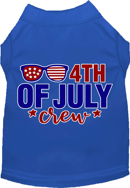 Patriotic Cat or Dog Shirt for Pets "Chill 4th of July Crew"