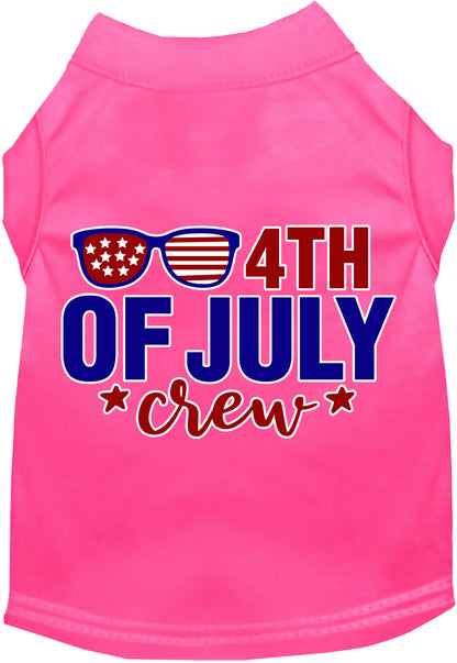 Patriotic Cat or Dog Shirt for Pets "Chill 4th of July Crew"